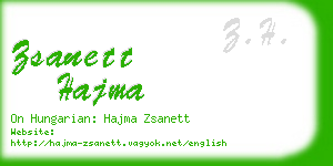 zsanett hajma business card